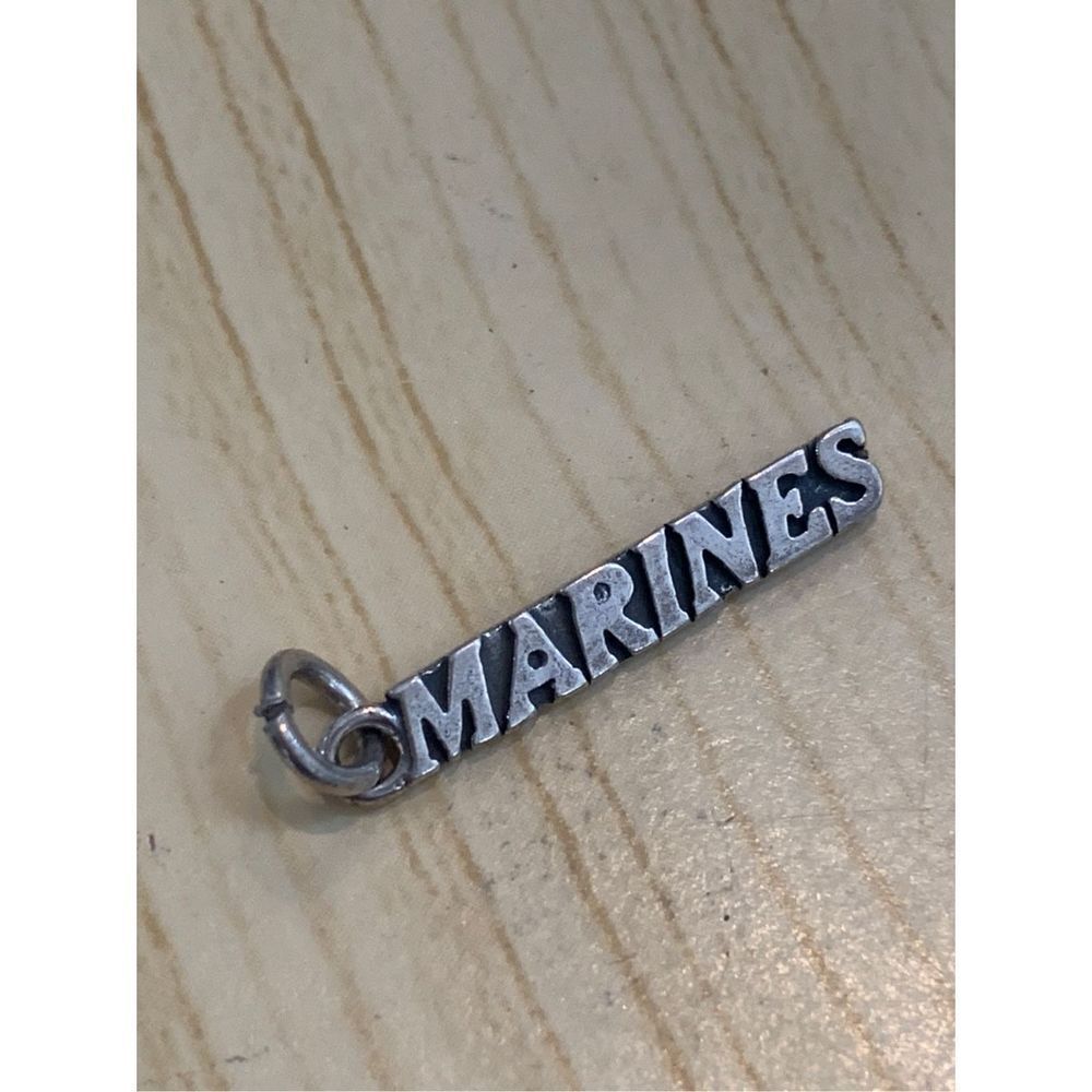 .925 Marines Sterling Silver Jewelry Charm #USA #military